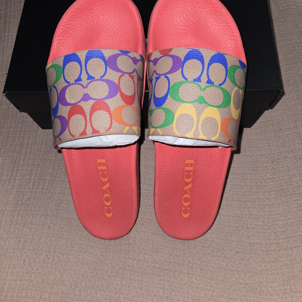 Coach Multicolor Slide Sandals